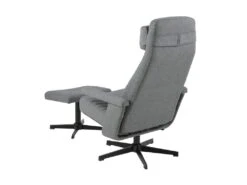 Trane Fauteuil Relax Avec Pied Pivotant Et Repose-pieds En Gris Foncé. -Deco.fr Soldes Boutique fauteuil 22046399