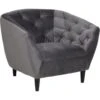 Rian Fauteuil Gris Foncé Avec Des Pieds Noirs. -Deco.fr Soldes Boutique fauteuil 22046401
