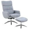 West Fauteuil Avec Repose-pieds En Tissu, Gris Clair. 9 West Fauteuil Avec Repose-pieds En Tissu, Gris Clair. -Deco.fr Soldes Boutique fauteuil 22046487