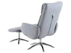 West Fauteuil Avec Repose-pieds En Tissu, Gris Clair. -Deco.fr Soldes Boutique fauteuil 22046493
