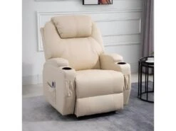 Fauteuil De Relaxation éléctrique Massant Inclinable CHARLOTTE Crème 16 Fauteuil De Relaxation éléctrique Massant Inclinable CHARLOTTE Crème -Deco.fr Soldes Boutique fauteuil 22126329