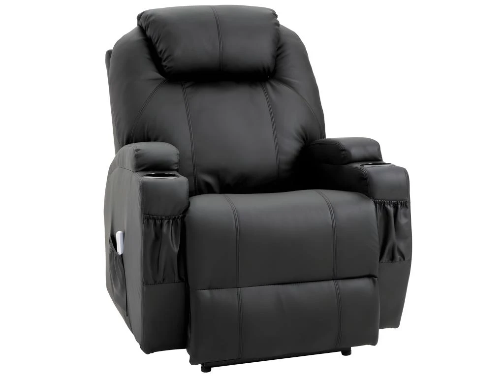 Fauteuil De Relaxation électrique Massant CHARLOTTE Noir 1 Fauteuil De Relaxation électrique Massant CHARLOTTE Noir
