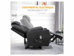 Fauteuil De Relaxation électrique Massant CHARLOTTE Noir 12 Fauteuil De Relaxation électrique Massant CHARLOTTE Noir -Deco.fr Soldes Boutique fauteuil 22126339