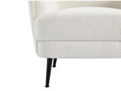 Fauteuil En Tissu Bouclette Blanc MELFI -Deco.fr Soldes Boutique fauteuil 22129395