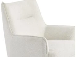 Fauteuil En Tissu Bouclette Blanc MELFI -Deco.fr Soldes Boutique fauteuil 22129397