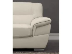 Fauteuil En Cuir THIBAULT - Ivoire -Deco.fr Soldes Boutique fauteuil 221865