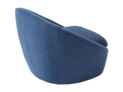 Fauteuil Pivotant Arrondi En Tissu Bleu LACARA II -Deco.fr Soldes Boutique fauteuil 22356327