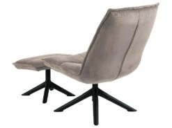 Blizzard Fauteuil Lounge Avec Tabouret Beige, Noir. -Deco.fr Soldes Boutique fauteuil 22414707