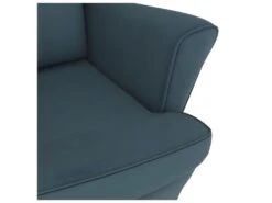 Fauteuil à Bascule Et Pieds En Bois Massif D'hévéa Bleu Velours 13 Fauteuil à Bascule Et Pieds En Bois Massif D'hévéa Bleu Velours -Deco.fr Soldes Boutique fauteuil 22563243