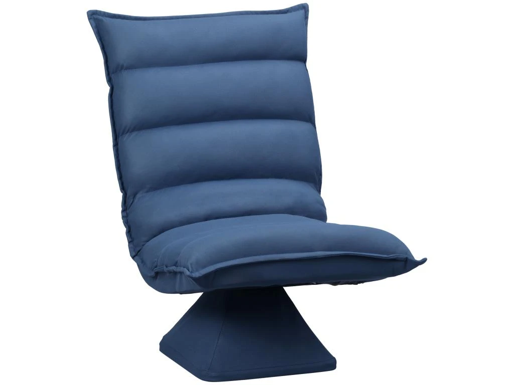 Fauteuil Relax Grand Confort Pivotant Inclinaison Réglable 5 Niv. épais Garnissage Mousse Haute Densité Tissu Velours Microfibre Bleu 2 Fauteuil Relax Grand Confort Pivotant Inclinaison Réglable 5 Niv. épais Garnissage Mousse Haute Densité Tissu Velours Microfibre Bleu – Image 2