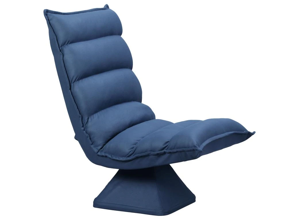 Fauteuil Relax Grand Confort Pivotant Inclinaison Réglable 5 Niv. épais Garnissage Mousse Haute Densité Tissu Velours Microfibre Bleu 4 Fauteuil Relax Grand Confort Pivotant Inclinaison Réglable 5 Niv. épais Garnissage Mousse Haute Densité Tissu Velours Microfibre Bleu – Image 4