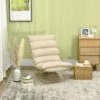 Fauteuil Relax Grand Confort Pivotant Inclinaison Réglable 5 Niv. épais Garnissage Mousse Haute Densité Tissu Velours Microfibre Beige -Deco.fr Soldes Boutique fauteuil 22943857