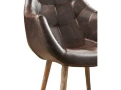 Fauteuil En Simili Aspect Cuir Vieilli VILNIUS -Deco.fr Soldes Boutique fauteuil 230455