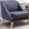 Fauteuil En Tissu Gris HOGGAR -Deco.fr Soldes Boutique fauteuil 2409201