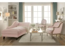 Fauteuil En Velours ALIENOR - Rose Pastel 7 Fauteuil En Velours ALIENOR - Rose Pastel -Deco.fr Soldes Boutique fauteuil 245553