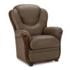 Fauteuil 100% Cuir De Buffle ADELAIDE - Taupe