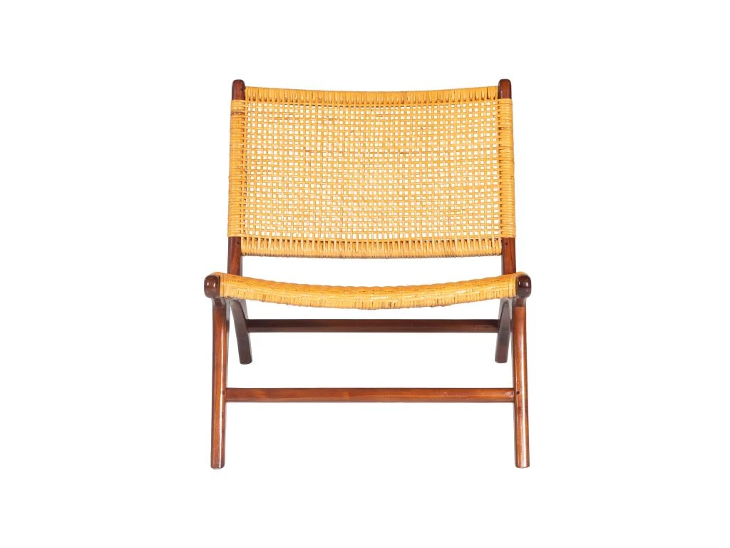 Fauteuil WAIPU En Teck Et Rotin Tressé 1 Fauteuil WAIPU En Teck Et Rotin Tressé