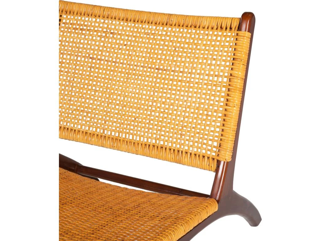 Fauteuil WAIPU En Teck Et Rotin Tressé 3 Fauteuil WAIPU En Teck Et Rotin Tressé – Image 3