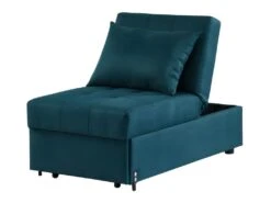 Fauteuil Convertible En Tissu LESNA - Bleu Canard 16 Fauteuil Convertible En Tissu LESNA - Bleu Canard -Deco.fr Soldes Boutique fauteuil 316085