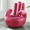 Fauteuil Main Pivotant CATCHY En Velours - Fuchsia 17 Fauteuil Main Pivotant CATCHY En Velours - Fuchsia -Deco.fr Soldes Boutique fauteuil 366545