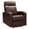 Fauteuil Relax électrique En Cuir ABERDEEN - Marron Et Bande Ivoire -Deco.fr Soldes Boutique fauteuil 366635