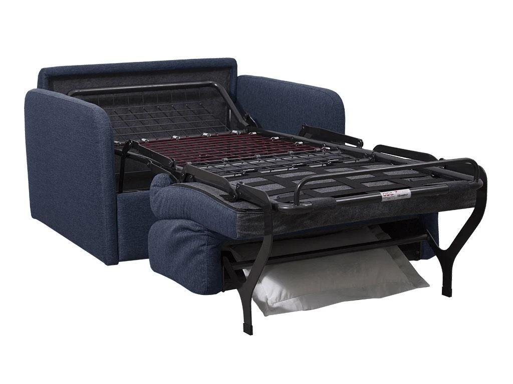 Fauteuil Convertible Express En Tissu NADOA - Couchage 70cm - Bleu 2 Fauteuil Convertible Express En Tissu NADOA - Couchage 70cm - Bleu – Image 2