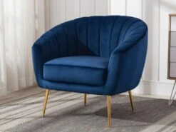 Fauteuil Cabriolet En Velours PABLITO - Bleu Roi -Deco.fr Soldes Boutique fauteuil 403777