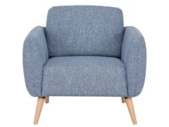 Fauteuil En Tissu MAGELAN - Bleu Clair -Deco.fr Soldes Boutique fauteuil 405711