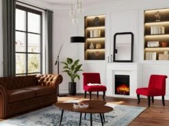 Fauteuil Crapaud MELOSIA - Velours Rouge