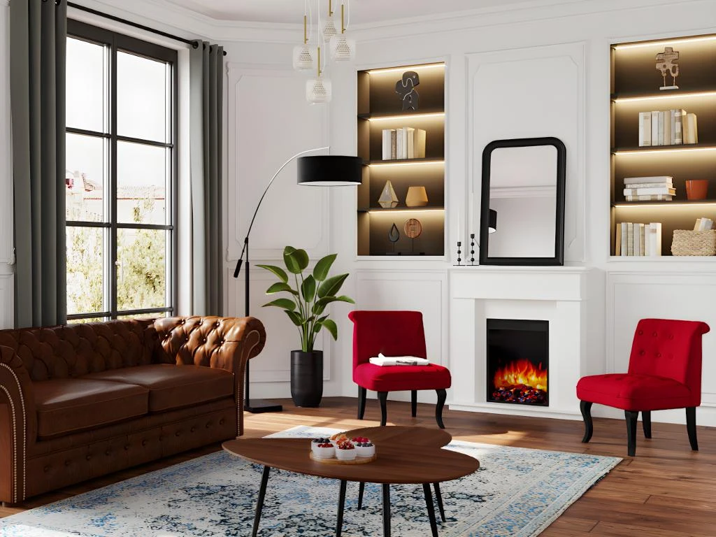 Fauteuil Crapaud MELOSIA - Velours Rouge 1 Fauteuil Crapaud MELOSIA - Velours Rouge