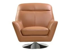 Fauteuil Pivotant En Cuir De Buffle ITHAQUE - Camel 9 Fauteuil Pivotant En Cuir De Buffle ITHAQUE - Camel -Deco.fr Soldes Boutique fauteuil 417851