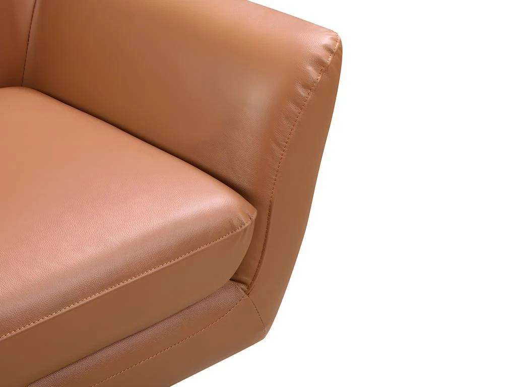 Fauteuil Pivotant En Cuir De Buffle ITHAQUE - Camel 5 Fauteuil Pivotant En Cuir De Buffle ITHAQUE - Camel â Image 5