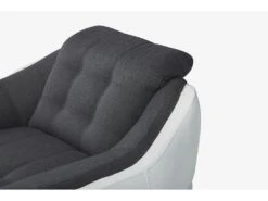 Fauteuil En Tissu Et Simili FAREZ - Bicolore Gris Et Blanc 14 Fauteuil En Tissu Et Simili FAREZ - Bicolore Gris Et Blanc -Deco.fr Soldes Boutique fauteuil 474523