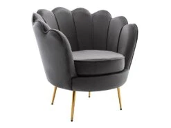 Fauteuil Coquillage En Velours Anthracite DANDELION De Pascal Morabito -Deco.fr Soldes Boutique fauteuil 478515