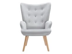 Fauteuil En Velours Gris VATELY -Deco.fr Soldes Boutique fauteuil 492005
