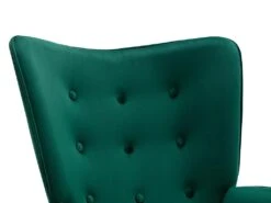 Fauteuil En Velours Vert VATELY -Deco.fr Soldes Boutique fauteuil 492021