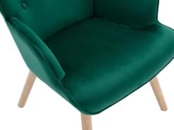 Fauteuil En Velours Vert VATELY -Deco.fr Soldes Boutique fauteuil 492023