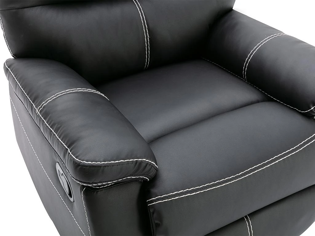 Fauteuil Relax En Simili Noir CANBY 7 Fauteuil Relax En Simili Noir CANBY – Image 7