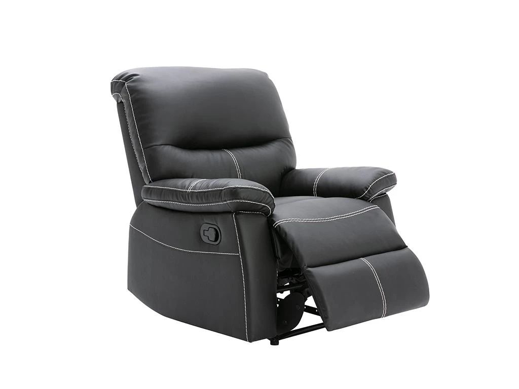 Fauteuil Relax En Simili Noir CANBY 5 Fauteuil Relax En Simili Noir CANBY – Image 5