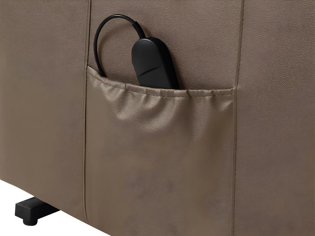 Fauteuil Releveur électrique En Cuir Marron PITALI 13 Fauteuil Releveur électrique En Cuir Marron PITALI – Image 13