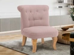 Fauteuil Crapaud Pour Enfant En Tissu AROLD - Rose
