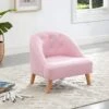 Fauteuil Pour Enfant En Tissu 100% Coton MAGGIE - Rose Pastel -Deco.fr Soldes Boutique fauteuil 578499