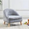 Fauteuil Pour Enfant En Tissu Bouclette GINA - Gris -Deco.fr Soldes Boutique fauteuil 579411