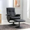 Fauteuil De Relaxation Avec Repose-pied En Cuir ANDALOUSIE - Noir -Deco.fr Soldes Boutique fauteuil 673485