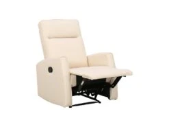 Fauteuil Relax En Tissu Crème PRODA -Deco.fr Soldes Boutique fauteuil 6792365