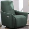 Fauteuil Relax électrique En Tissu Effet Cuir Vert Foncé TAODA -Deco.fr Soldes Boutique fauteuil 6799079