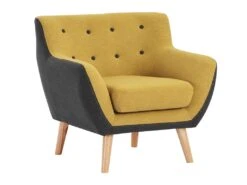 Fauteuil En Tissu Jaune Et Anthracite SERTI II 9 Fauteuil En Tissu Jaune Et Anthracite SERTI II -Deco.fr Soldes Boutique fauteuil 8119645