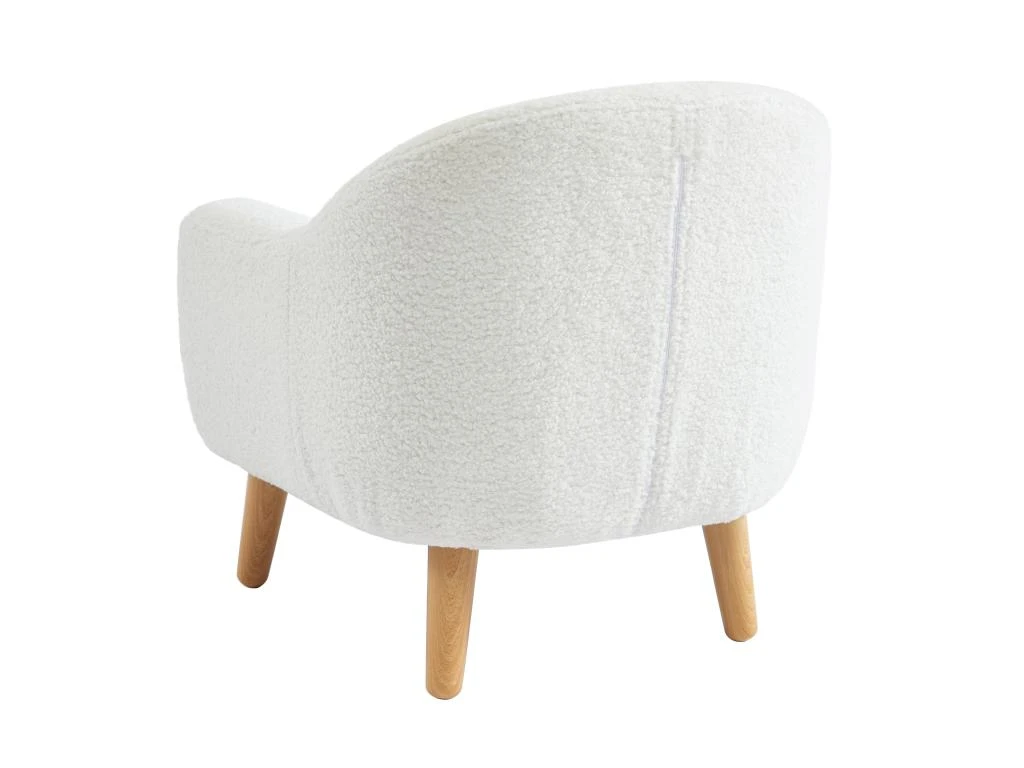Fauteuil Pour Enfant En Tissu Bouclette Blanc CASORLA 6 Fauteuil Pour Enfant En Tissu Bouclette Blanc CASORLA – Image 6