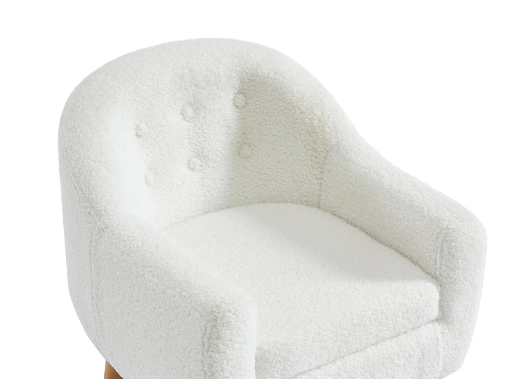 Fauteuil Pour Enfant En Tissu Bouclette Blanc CASORLA 4 Fauteuil Pour Enfant En Tissu Bouclette Blanc CASORLA – Image 4