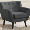 Fauteuil En Tissu Anthracite SERTI -Deco.fr Soldes Boutique fauteuil 8698627